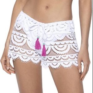 PILYQ White Lace Lexi short, XS/S